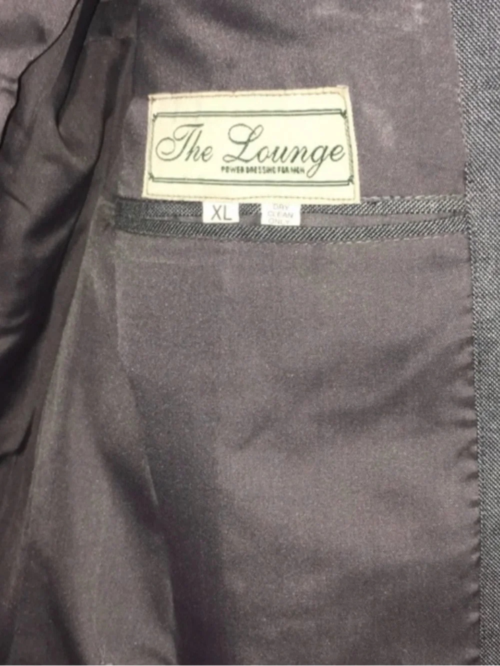 The Lounge Men’s Charcoal Gray Double Breasted Blazer Size XL 42R Sport Coat